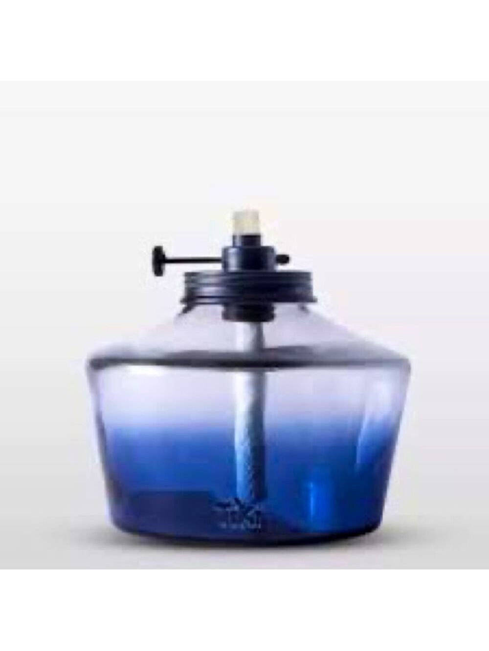 TIKI Brand 6.25" Adjustable Flame Penta Glass Votive Watercolor, Blue